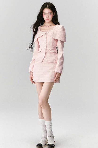 French Tweed Top With Skirt Set-Up