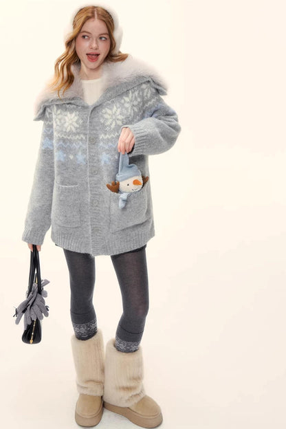 Wool Blend Fair Isle Jacket