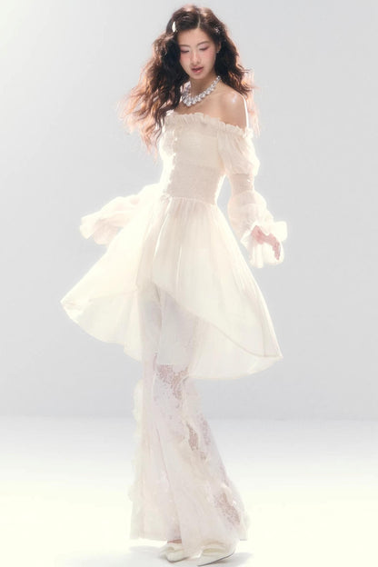 Misty French Ruched Dress