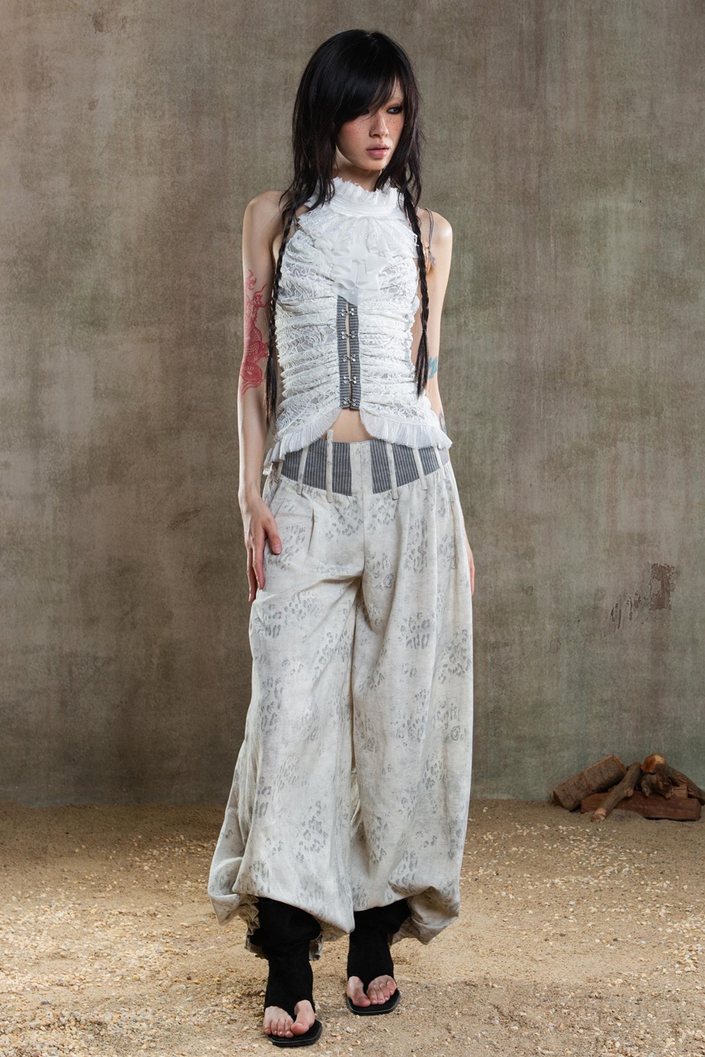 Retro Fishbone Pants