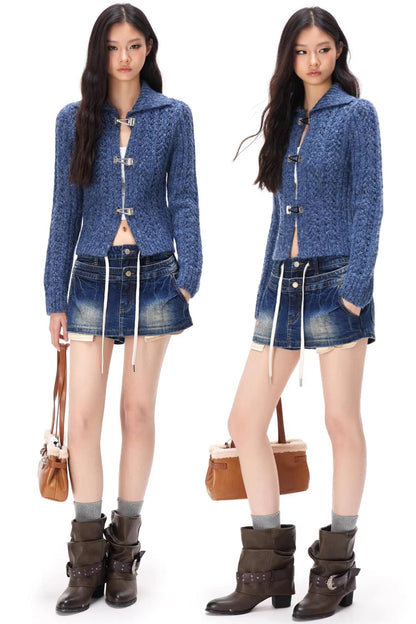 Häkelpullover mit Cut-outs