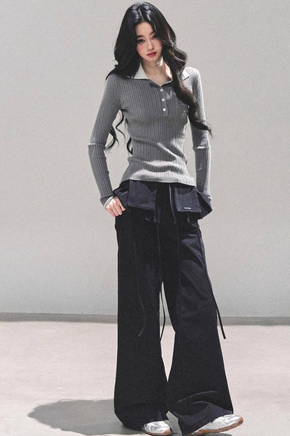 American Knit Polo Sweater