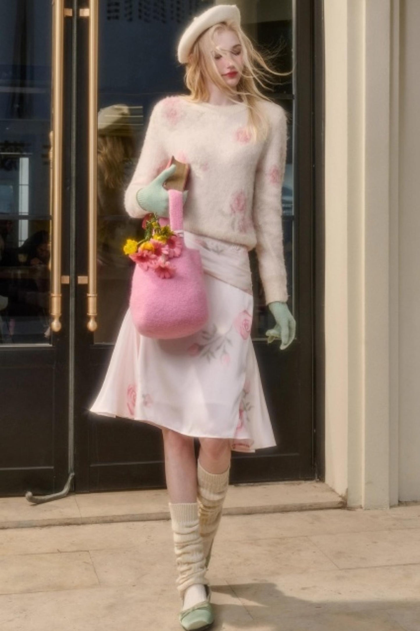 Milky Way Wool Sweater & Skirt Set-Up