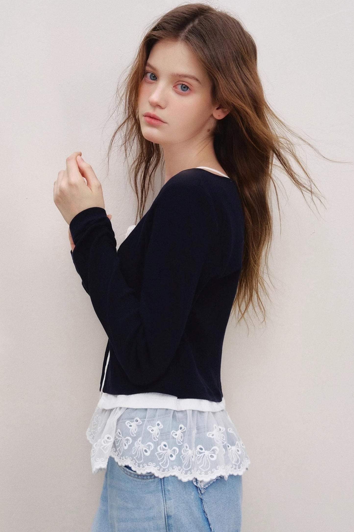 Balletcore Color Block Cardigan