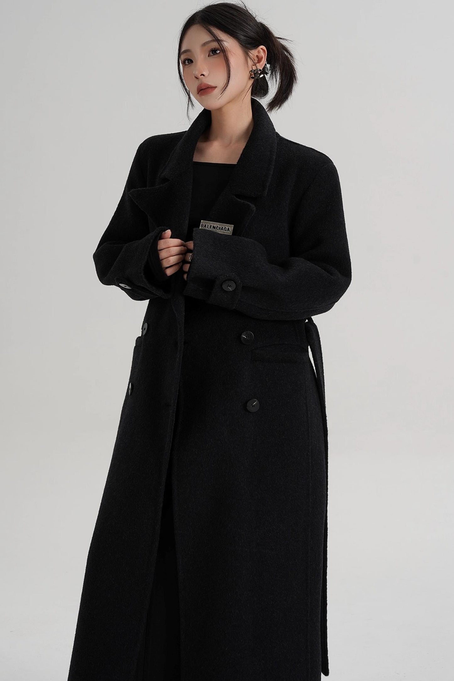 Temperament Long Wool Coat