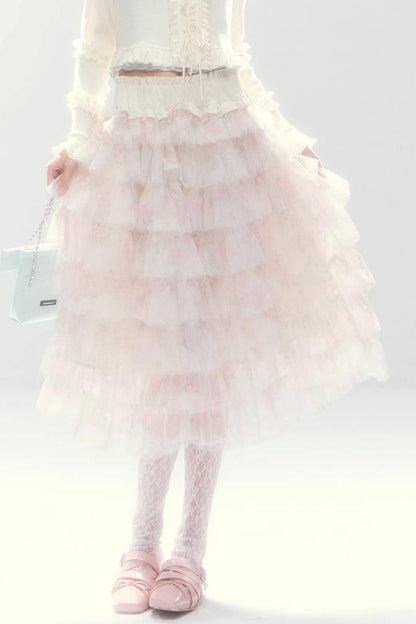 Multi-Layered Mesh Skirt