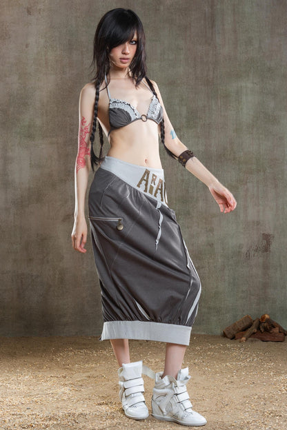 Colorful Punk Ruffle Bikini