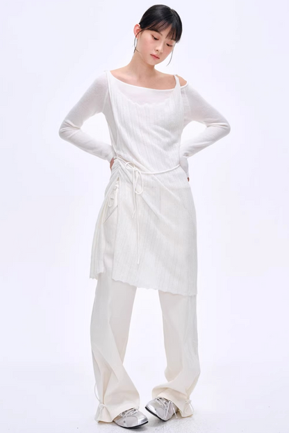 Lyocell Blend Color-Block Pants