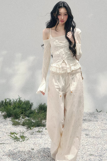 Lace Draped Two-Piece Top