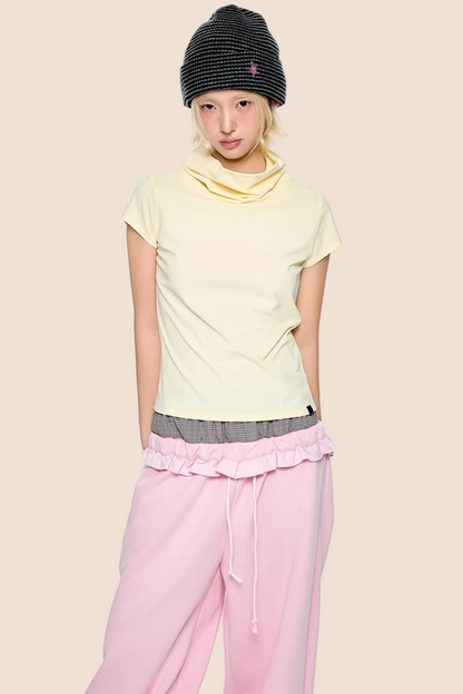 Retro High-Neck Summer Top