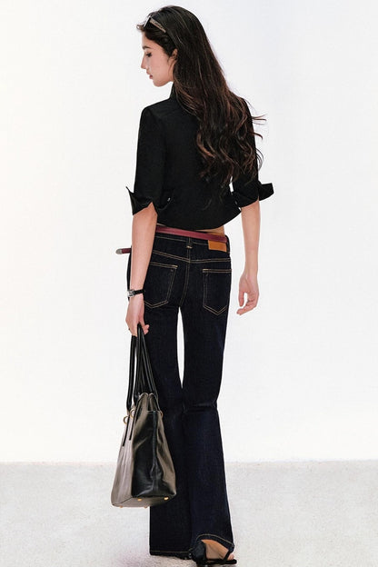 Retro Cow Slim Flare Jeans