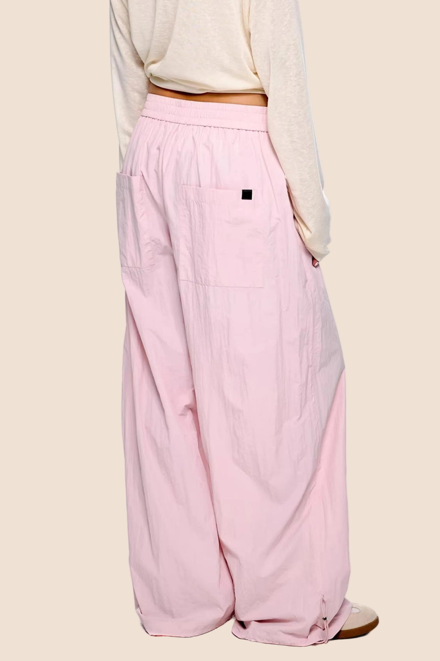 Low-Waist Ruched Sports Pants