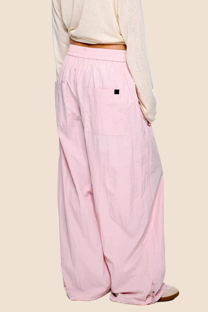 Low-Waist Ruched Sports Pants