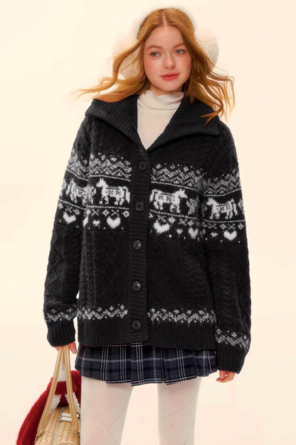 Fair Isle Wool Cardigan