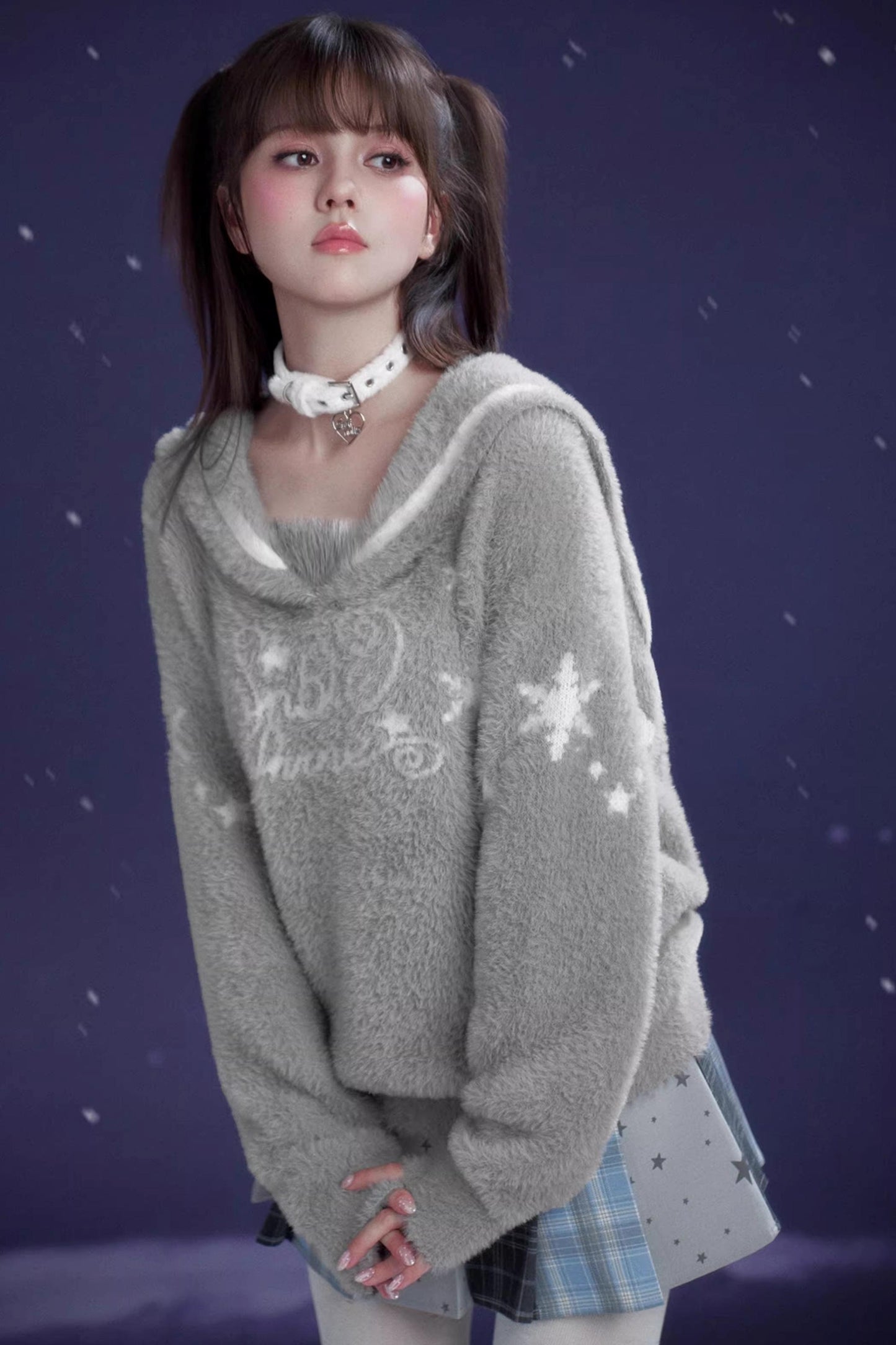 Sweet Gray Sailor Sweater