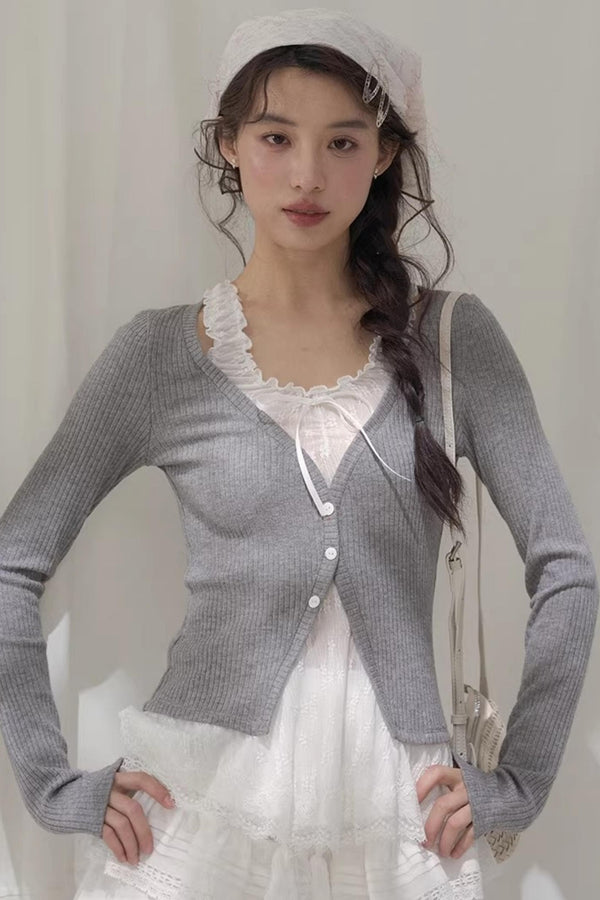 Flower Melody Lace Knit Cardigan