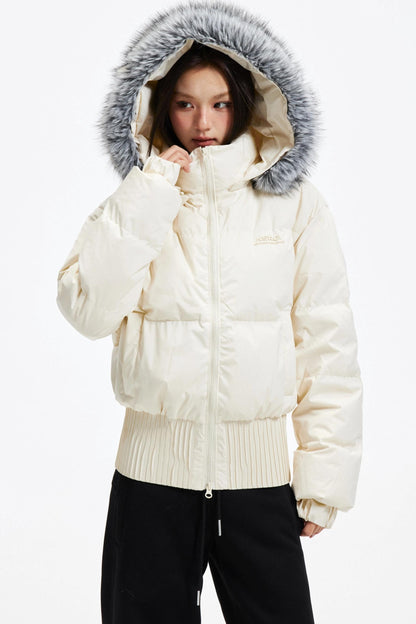 Hooded Fur Collar Down Jacket