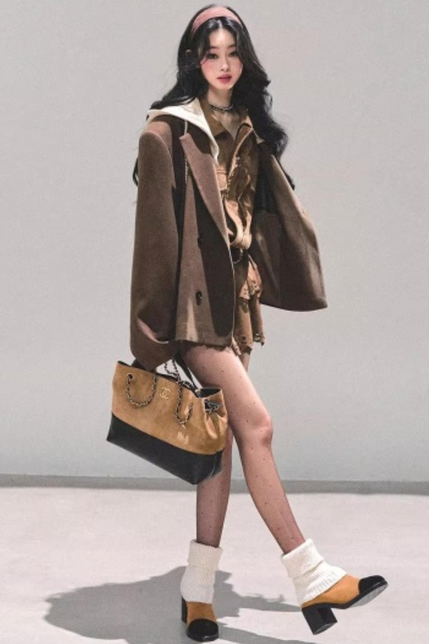 Cowhide Velvet Winter Dress