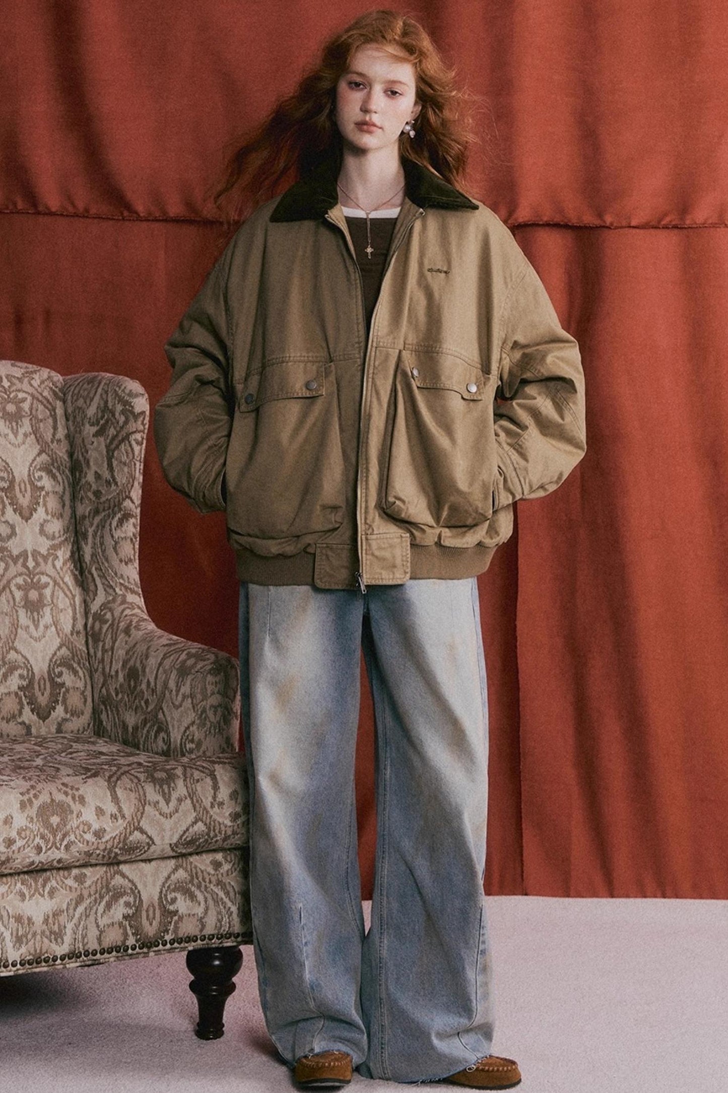 Vintage Washed Distressed Denim Pants