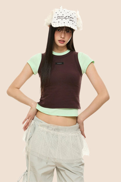 Colorblock T-Shirt Set