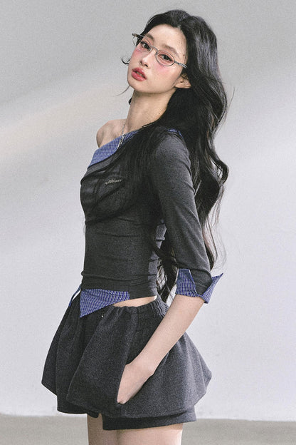 Gray Tone Striped T-Shirt