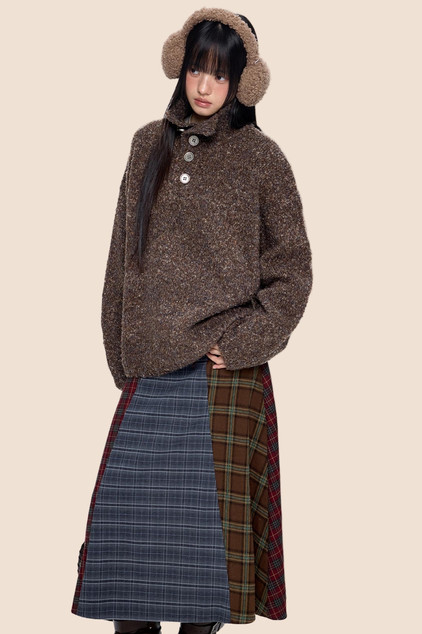 Stand-Up Vintage Sweater Jacket