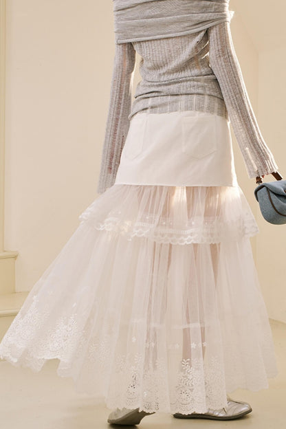 Chic Lace Half Skirt