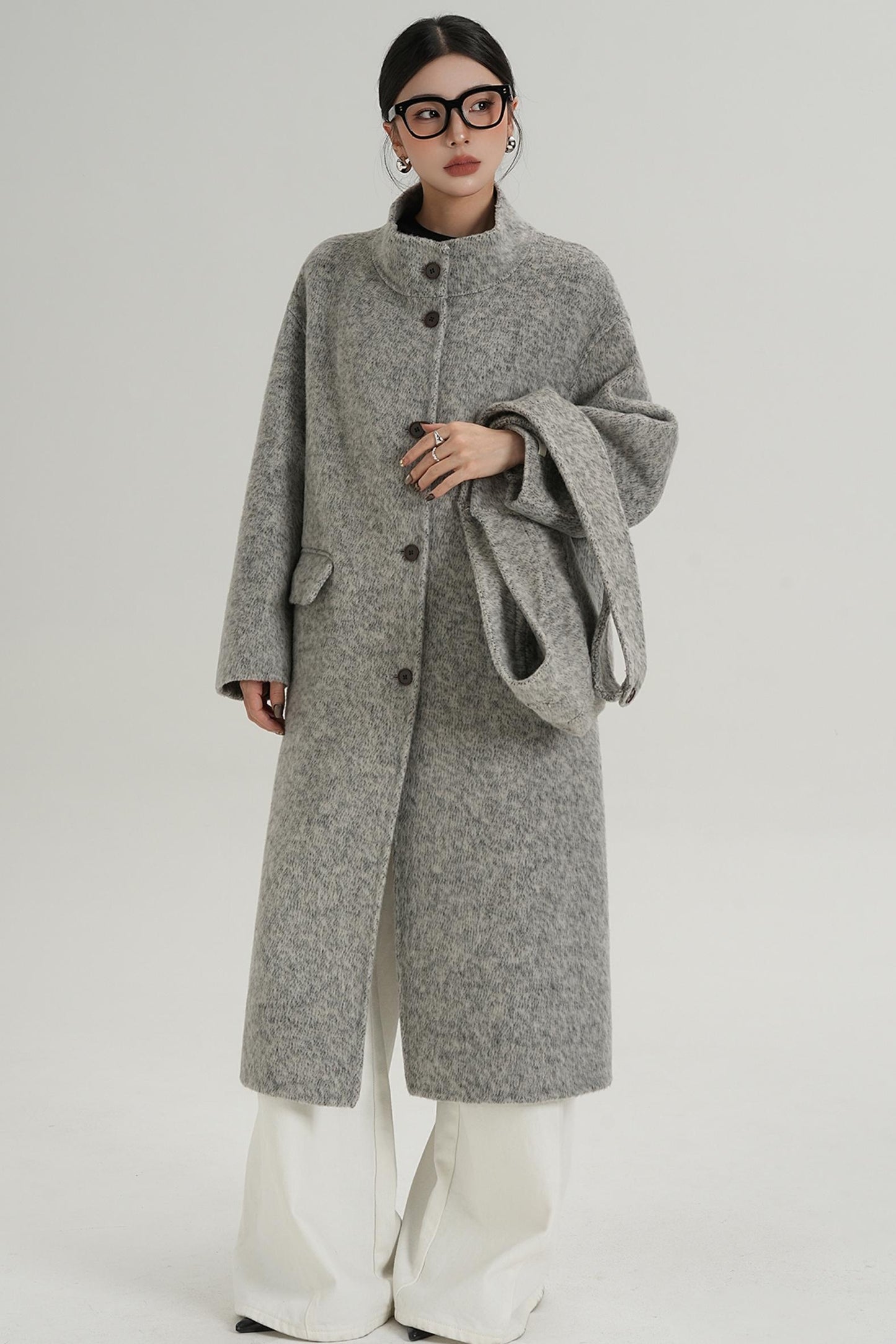 Temperament Stand-Up Woolen Jacket