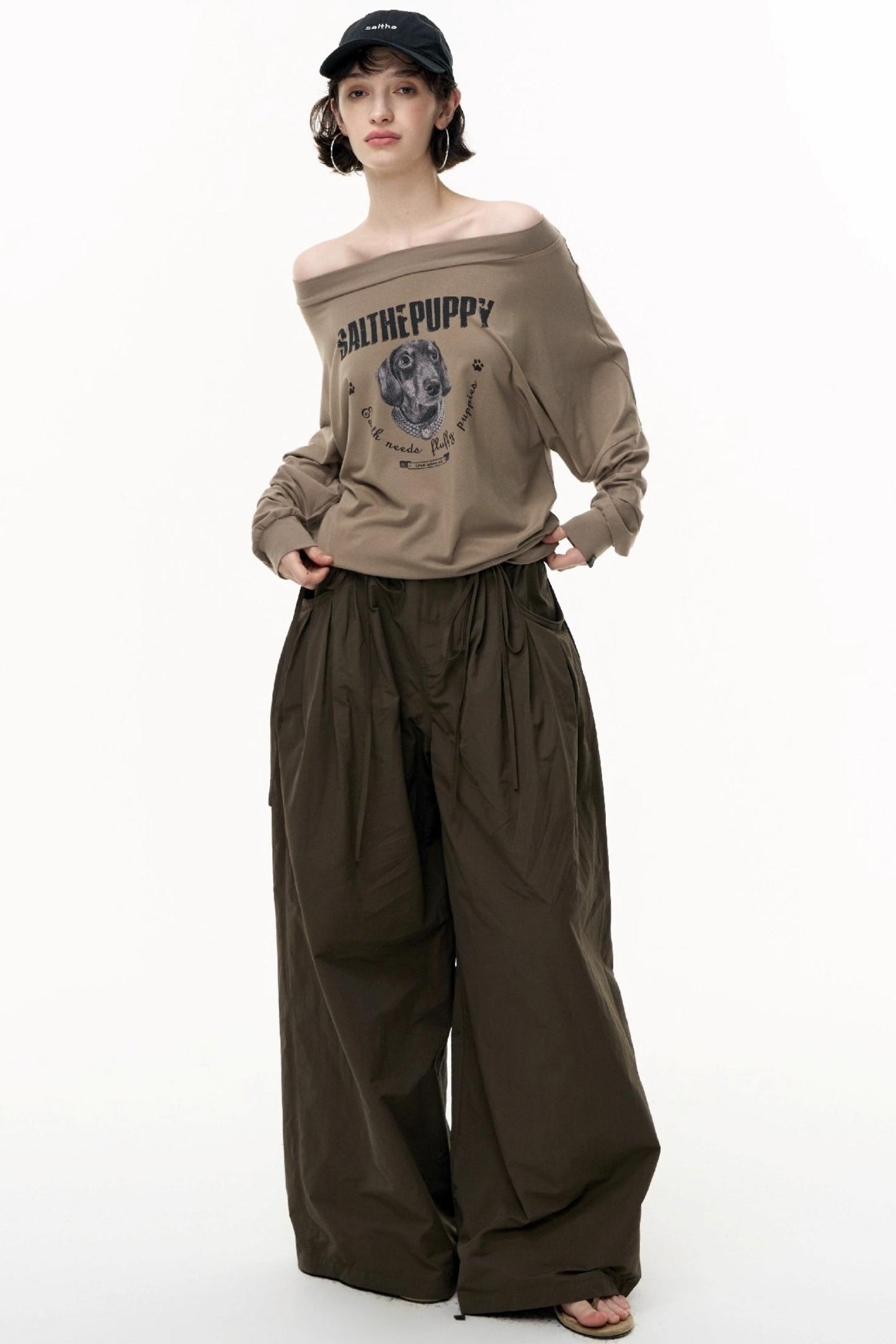 Puppy Print Long Sleeve T-shirt