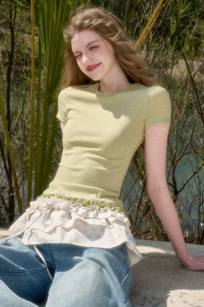 Milky Way Knit Lace Top