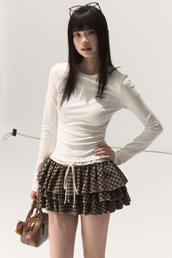 Slim Lace Long Sleeve T-shirt