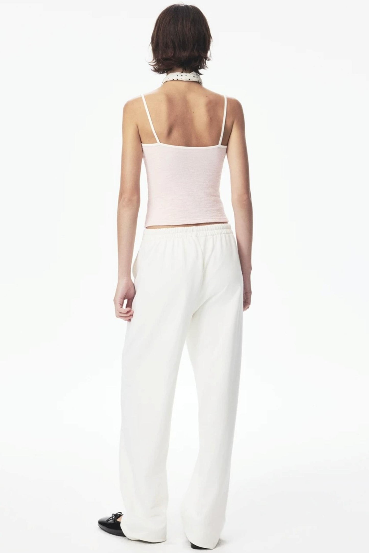 Canotta in pizzo con color-blocking