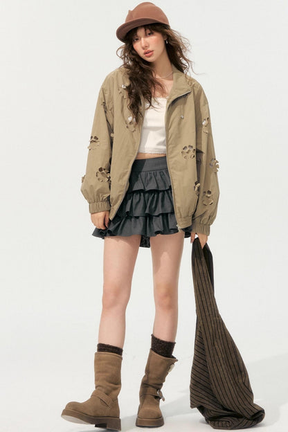 Autumn Cropped Flower Jacket