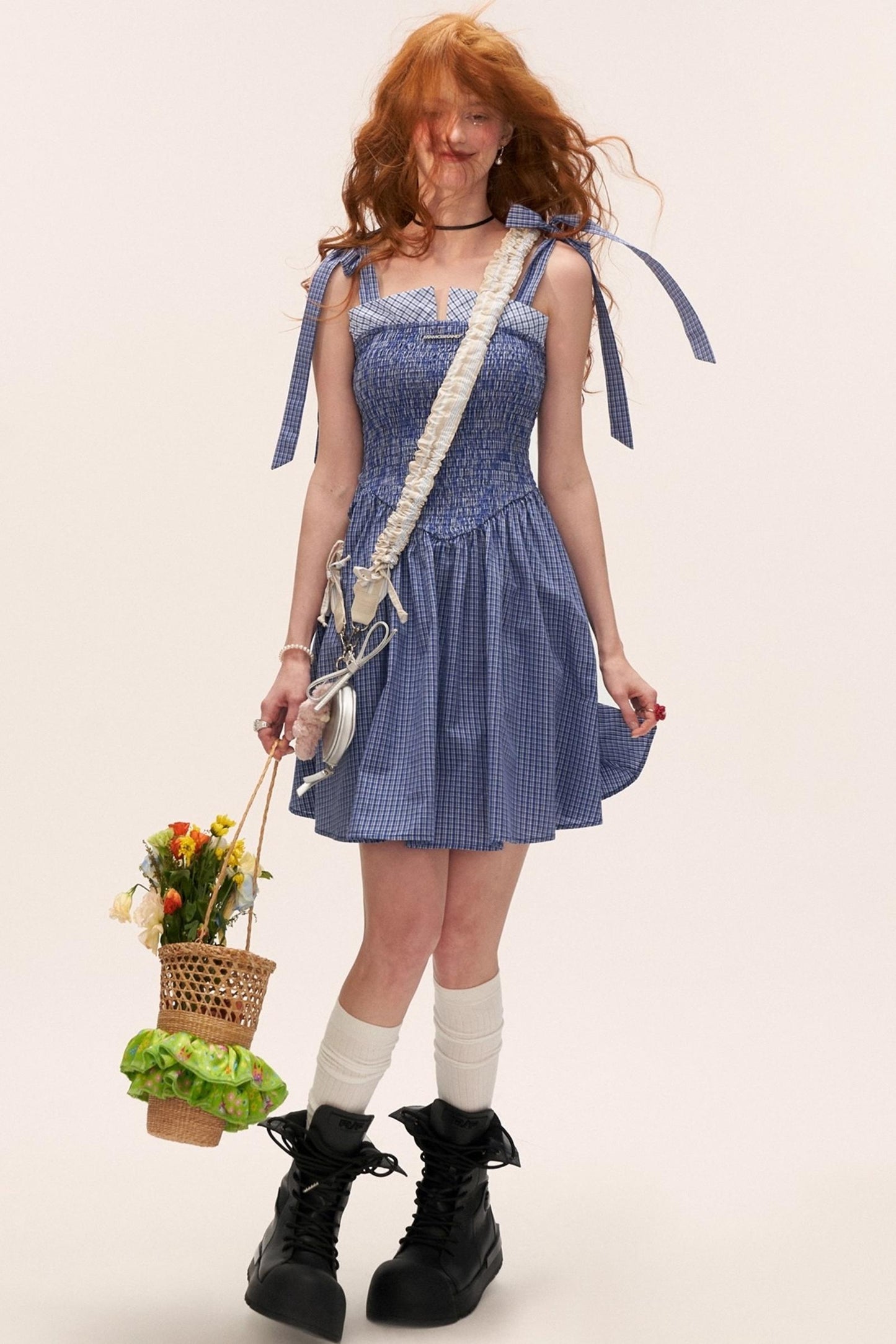 French Striped Bow Sundress