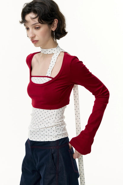 Salt Tea Polka Dot Striped Smock Set