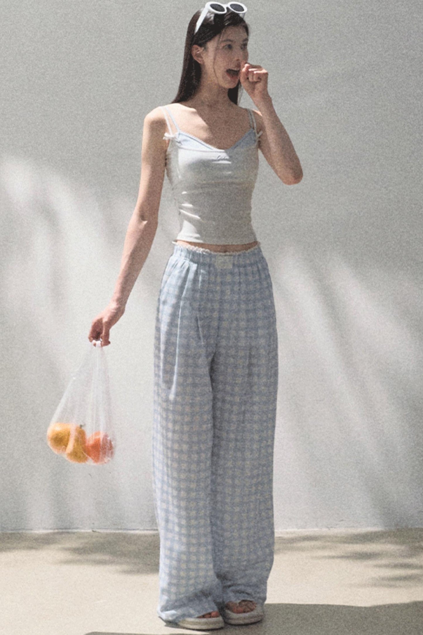 Wide-Leg Tencel Hemp Pants Set-Up