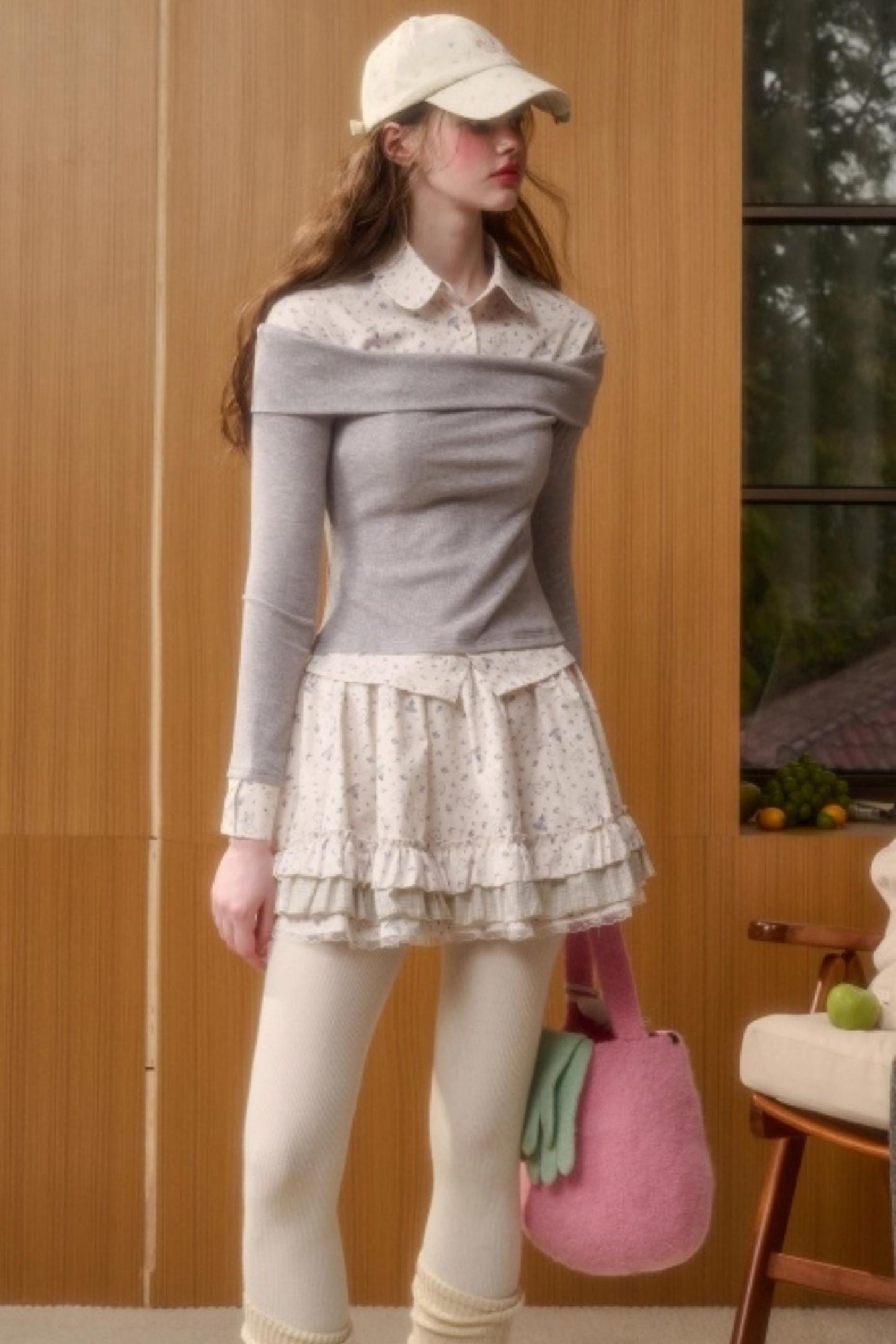 Milky Way Print Top and Skirt Set-Up