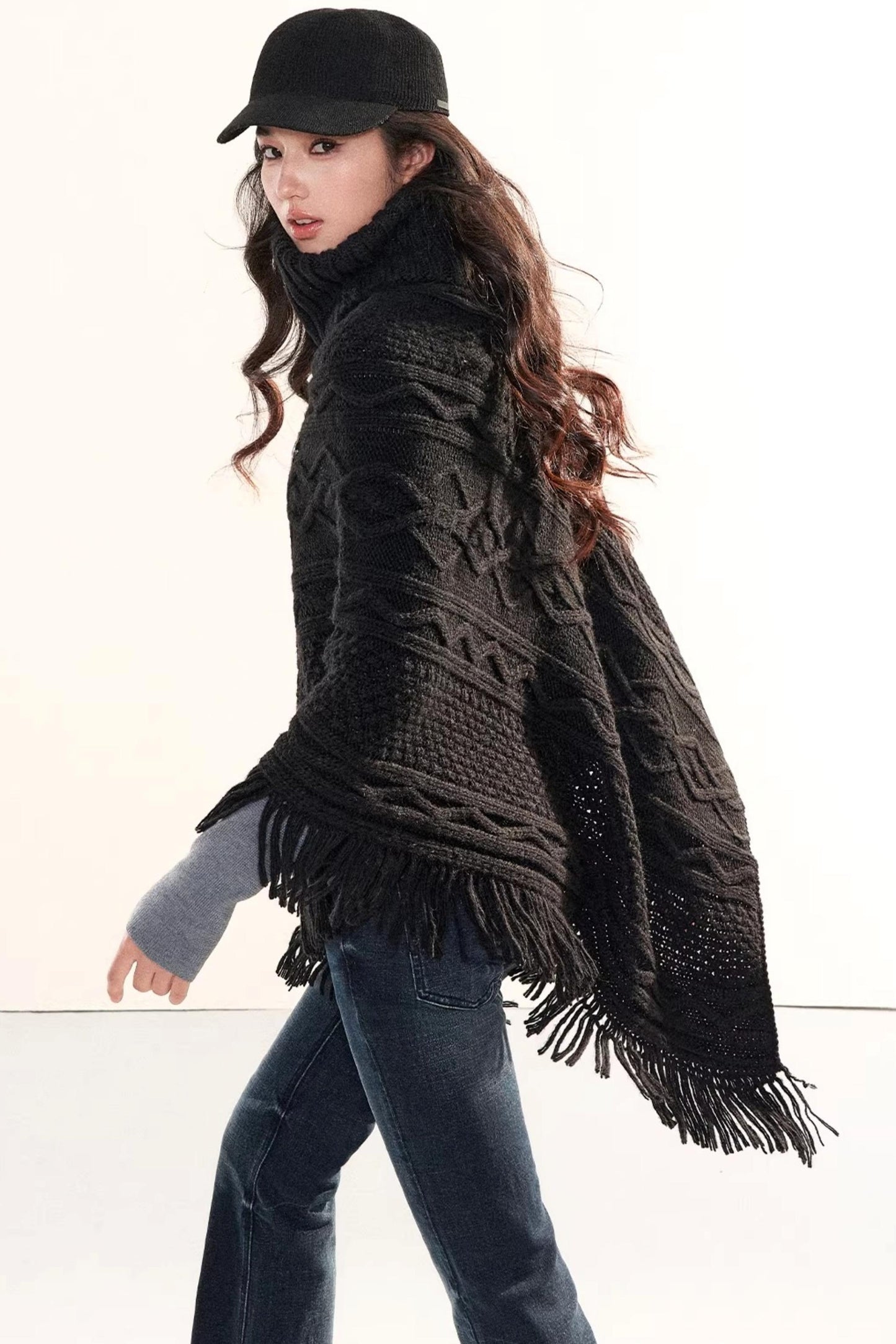 Cable Knit Tassel Sweater