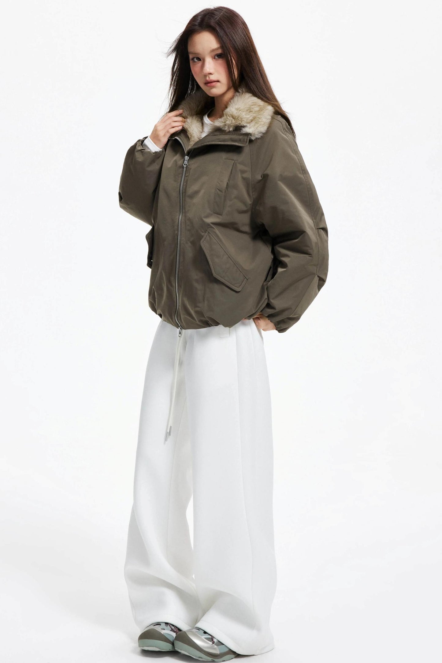 Winter Plush Fur Down Jacket