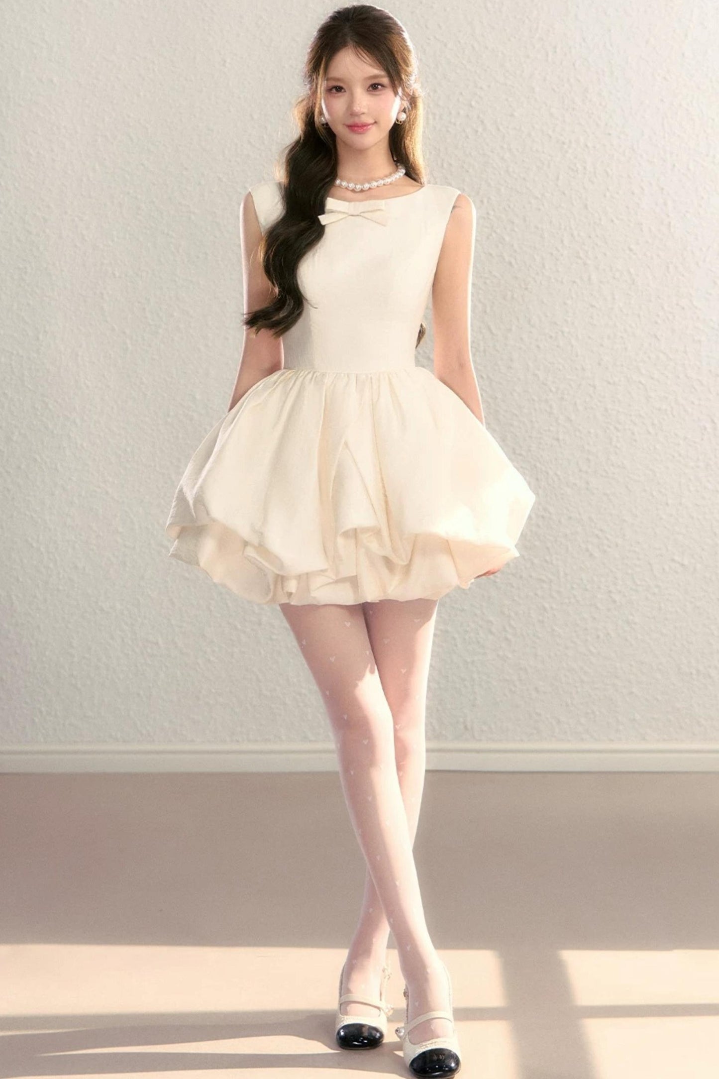 Hepburn Floral Puff Dress