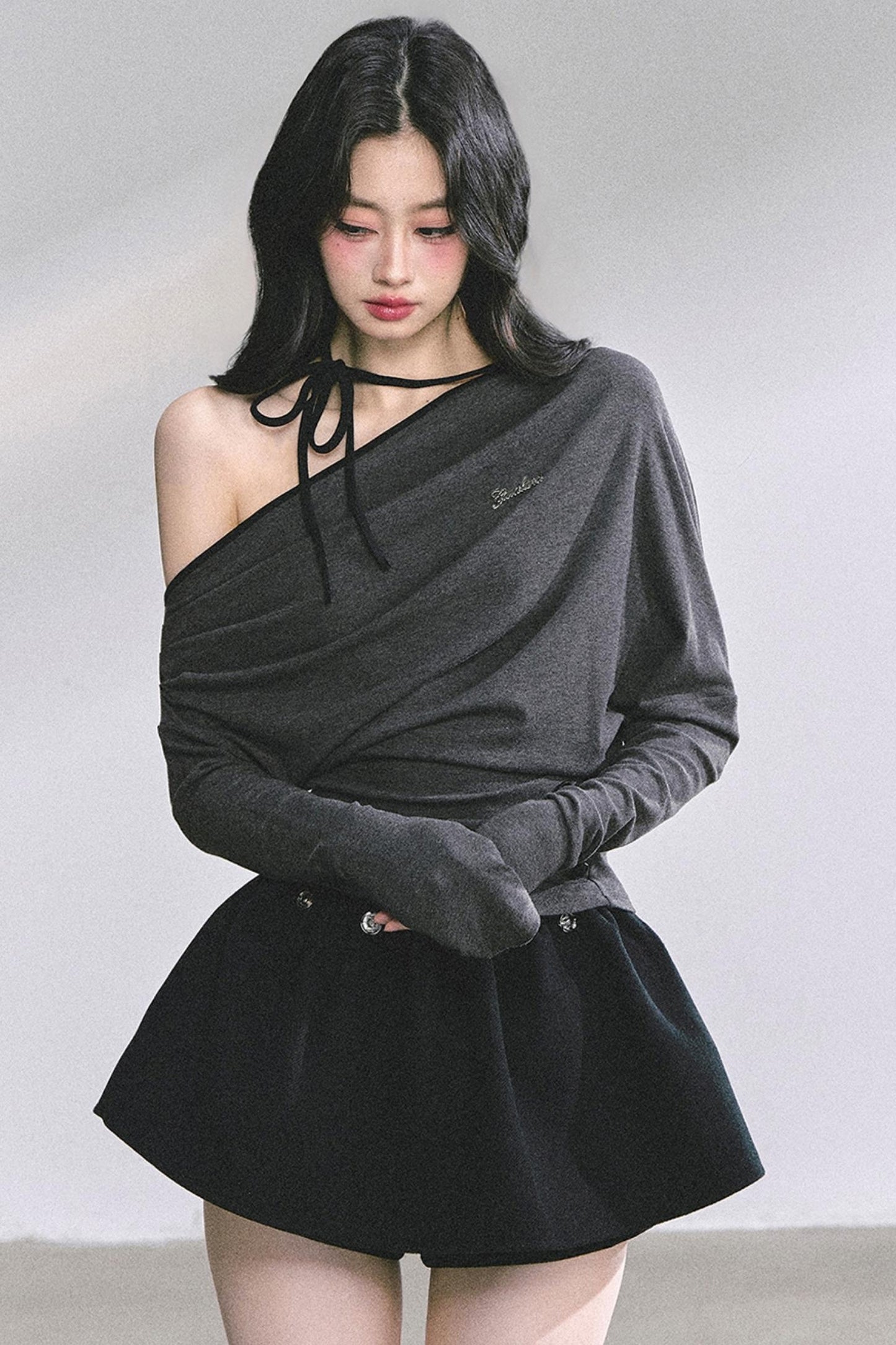 Korean Pink Halterneck Top