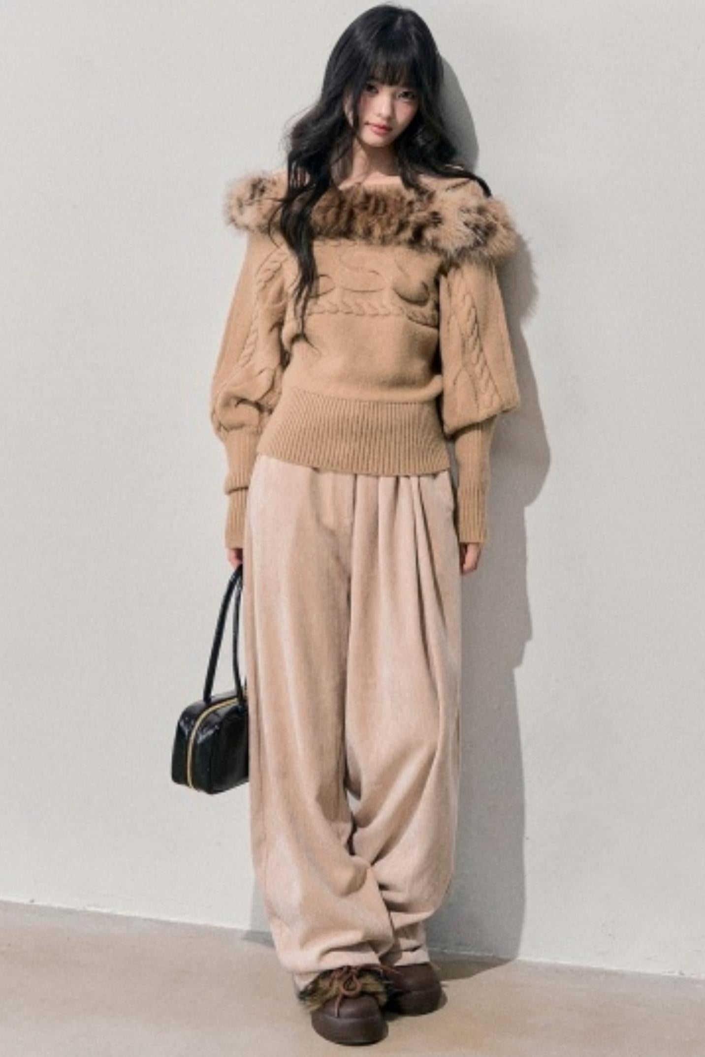 Tea Fragrance Mohair Sweater