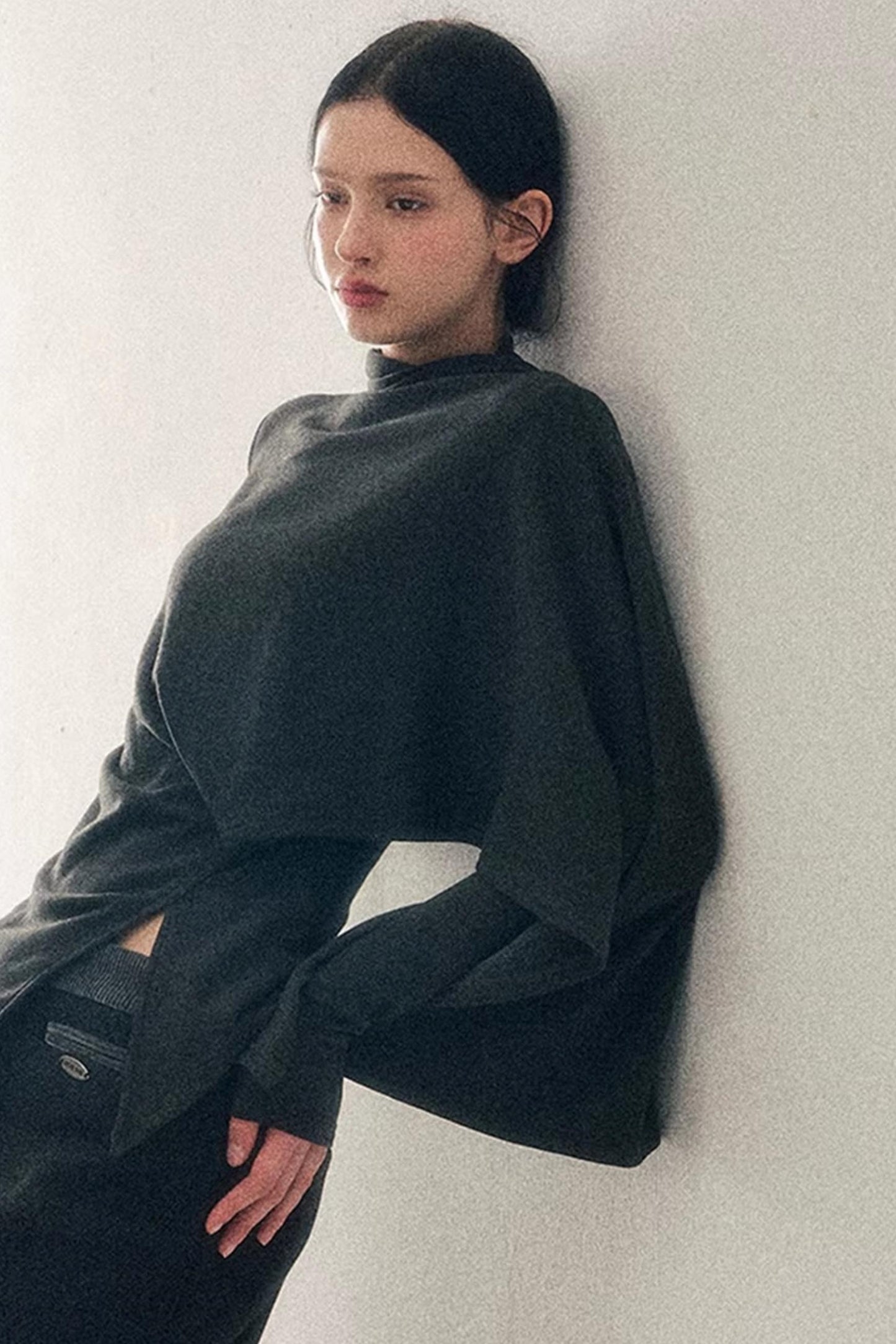 Irregular Waist-Cinching Winter Top