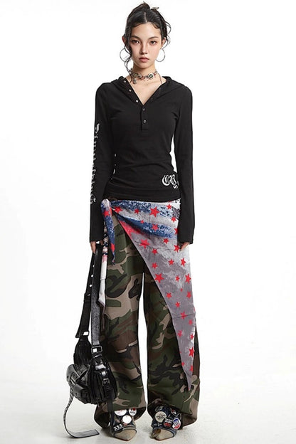 White Hooded Sunscreen Cover-Up Top