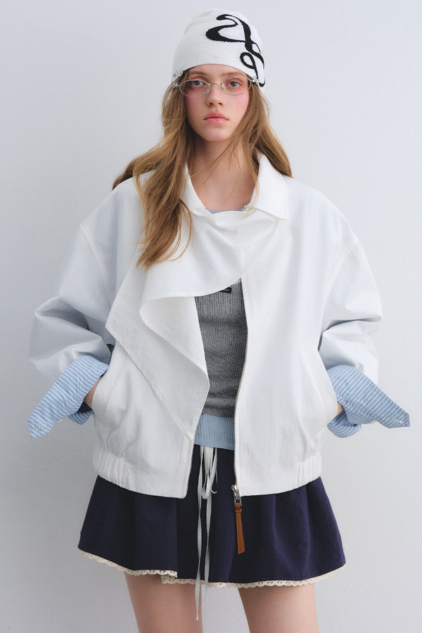 Detachable Shawl Collar Flight Jacket