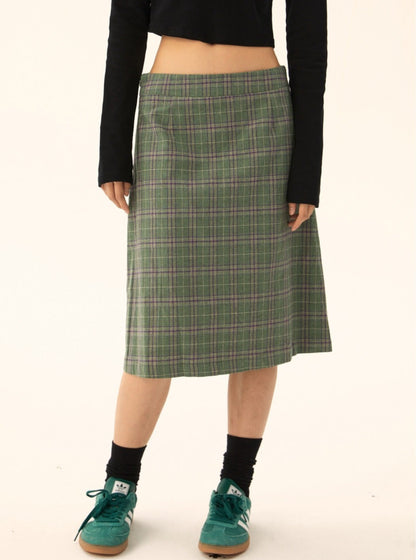 American retro A-line mid-length skirt