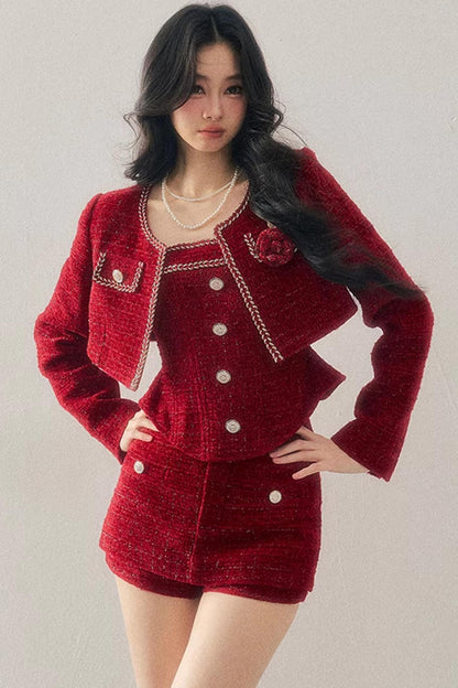 Chanel Wool Coat Skirt Set-Up