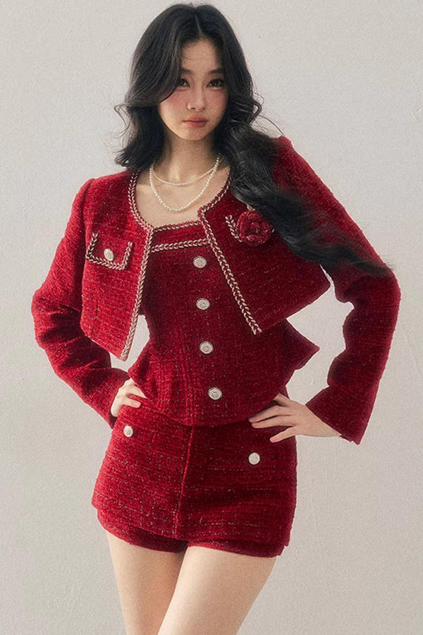 Chanel Wool Coat Skirt Set-Up