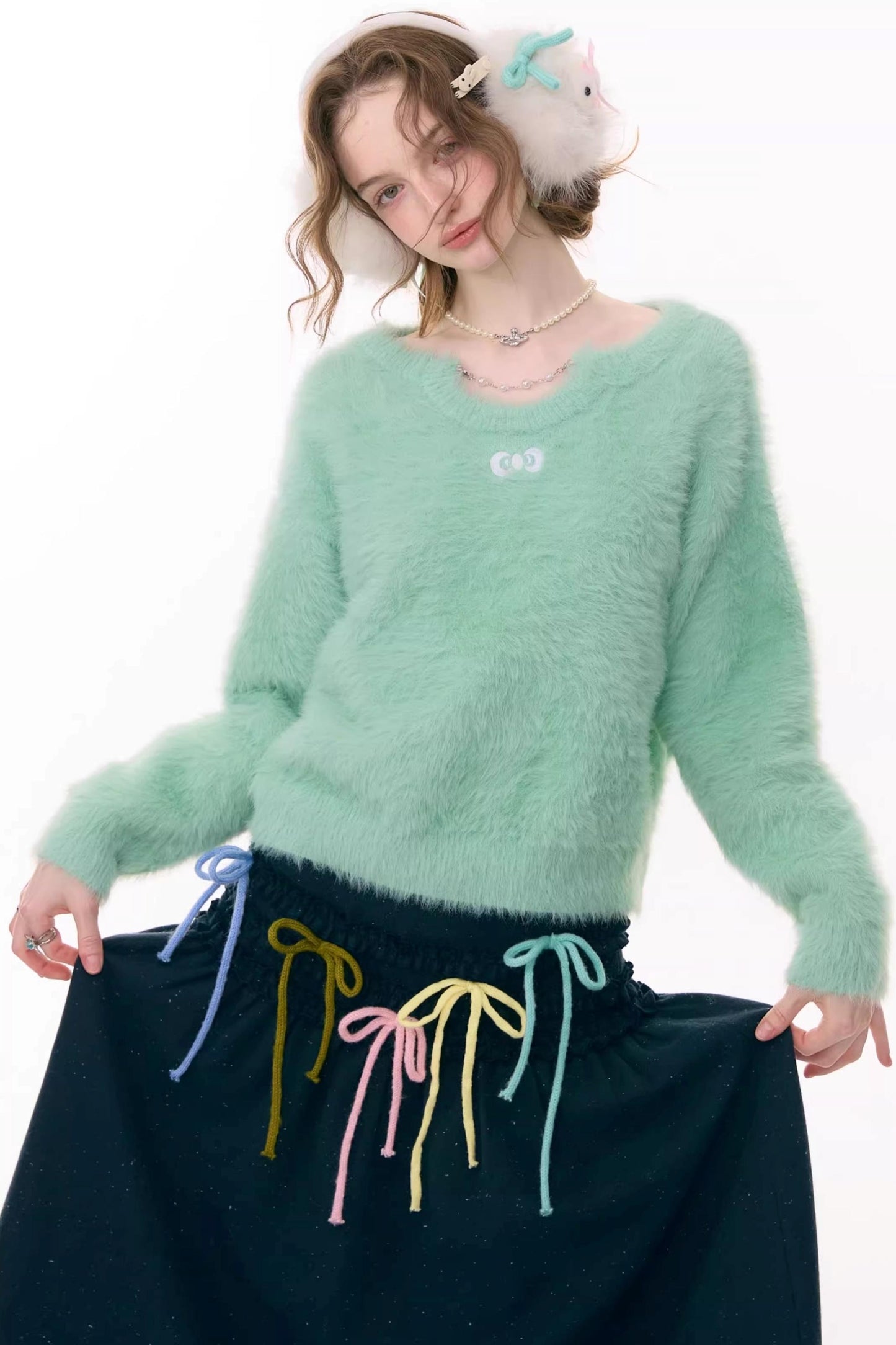 Soft Cloud Bow Sweater