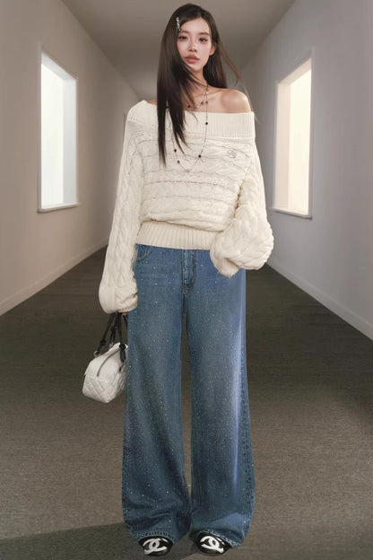 Starry Sky Rhinestone Jeans